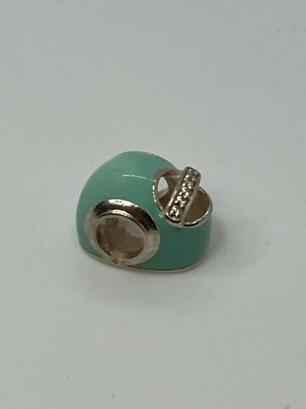 Halia 925 Sterling Silver & Pave Cz Blue Enamel Baby Boy Shoe Charm - Picture 4 of 7